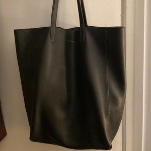 ARITZIA Six Eleven Black Leather Tote Bag